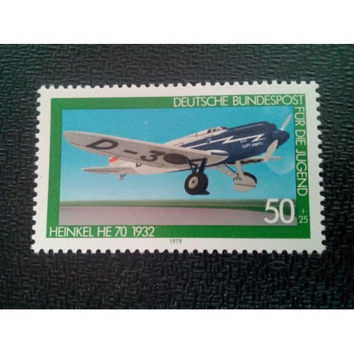 Timbre Allemagne / Rfa Yt 851 Heinkel He 70 Blitz, 1932 1979 ( 0031004 )