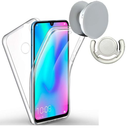 Kit Coque 3x1 360° Anti Choc + 1 Gripholder + 1 Support Gripholder Blanc Pour Huawei P Smart 2019
