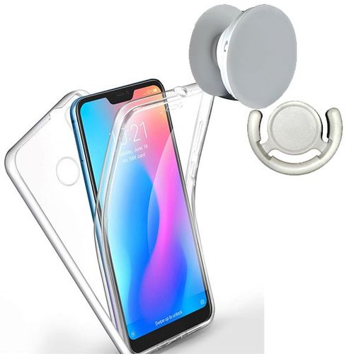 Kit Coque 3x1 360° Anti Choc + 1 Gripholder + 1 Support Gripholder Blanc Pour Xiaomi Mi 9 Se