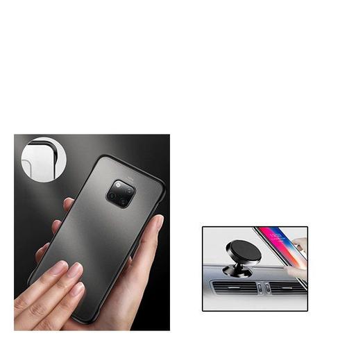 Kit Support Magnétique De Voiture + Coque Sans Bordures Pour Huawei Mate 20 Pro