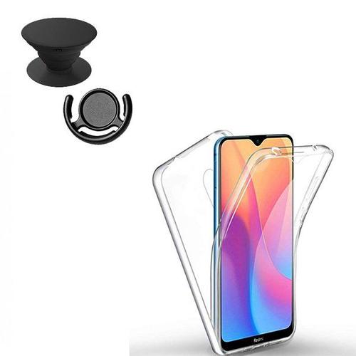 Kit Coque 3x1 360° Anti Choc + 1 Gripholder + 1 Support Gripholder Noir Pour Xiaomi Redmi 8a Pro