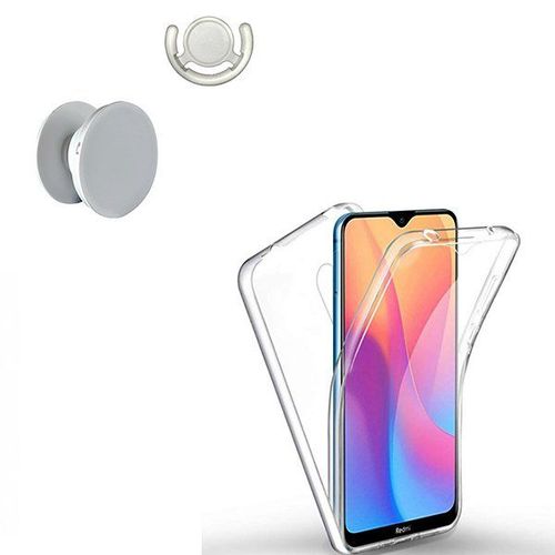 Kit Coque 3x1 360° Anti Choc + 1 Gripholder + 1 Support Gripholder Blanc Pour Xiaomi Redmi 8a Pro