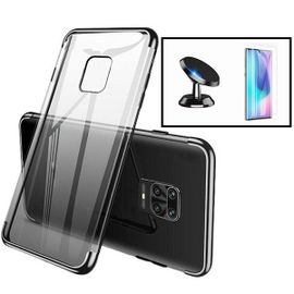 Kit Verre Trempé Nano Incurvé Uv + Coque Slimarmor + Support Magnétique Voiture Pour Xiaomi Mi 10 5g - Noir