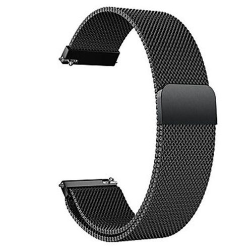 Bracelet Milanese Loop Fermoir Magnétique Pour Samsung Gear 2 (Sm-R380) - Noir