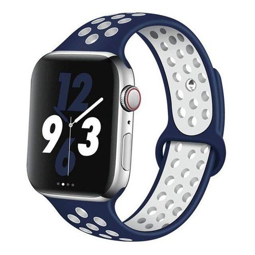 Bracelet Sportystyle - Apple Watch Series 4 - 44mm - Bleu Foncé / Blanc
