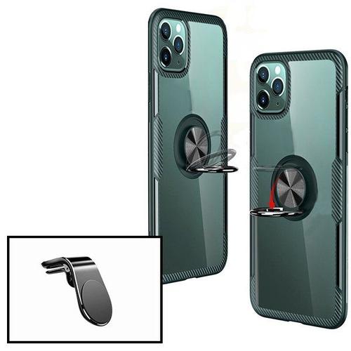 Kit Support Magnétique L Pour Voiture + Coque 3x1 Clear Armor Pour Iphone Xs Max