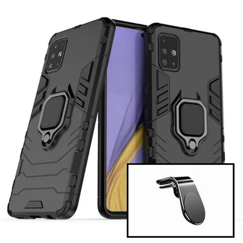 Kit Support Magnétique L Pour Voiture + Coque 3x1 Military Defender Pour Samsung Galaxy A41