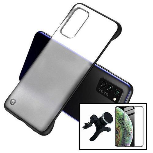 Kit Verre Trempé 5d Full + Coque Sans Bordures + Support Magnétique Renforcé Pour Voiture Pour Xiaomi Redmi Note 8t