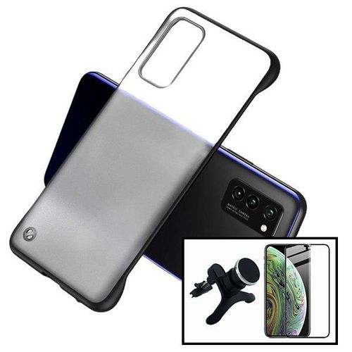 Kit Verre Trempé 5d Full + Coque Sans Bordures + Support Magnétique Renforcé Pour Voiture Pour Xiaomi Redmi Note 8