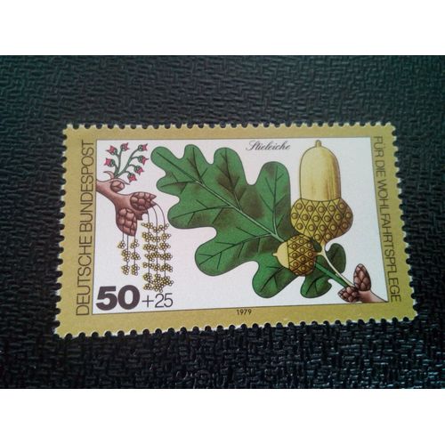 Timbre Allemagne / Rfa Yt 871 Chêne Anglais 1979 ( 0031004 )