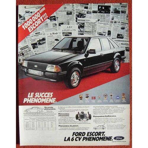 Publicité Papier - Voiture Ford Escort 6 Cv De 1982