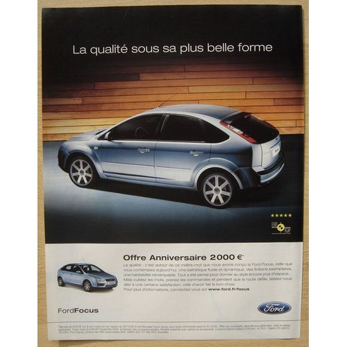 Publicité Papier - Voiture Ford Focus De 2005