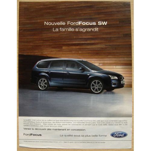 Publicité Papier - Voiture Ford Focus S W De 2005