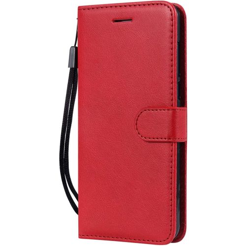Coque Nokia 3.1plus, Housse En Cuir Portefeuille Avec Porte Carte Fermeture Par Rabat Aimanté Antichoc Étui Case Pour Nokia 3.1 Plus - Loktu100238 Rouge