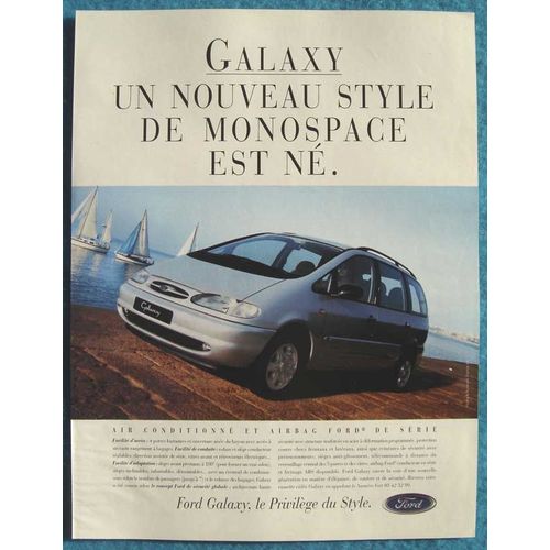 Publicité Papier - Voiture Ford Galaxy De 1995
