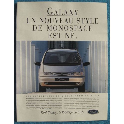 Publicité Papier - Voiture Ford Galaxy De 1995