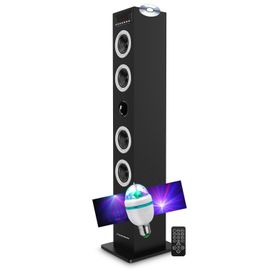 Tour de son multimédia avec Lecteur CD DS120CD avec Bluetooth USB/SD/Radio FM - Puissance de 60 Watts, Ampoule DIAMS
