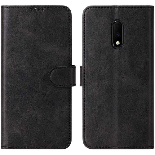Coque Oneplus 7, Étui De Protection Portefeuille Housse En Cuir [Fermeture Magnétique] [Support] [Portes Carte] Antichoc Folio Rabat Case Coque Pour Oneplus 7 (Noir)
