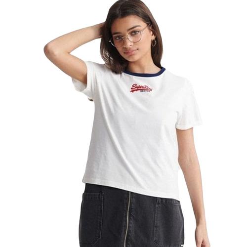 T Shirt Superdry Boxy Femme Blanc