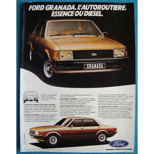 Publicité Papier - Voiture Ford Granada De 1979