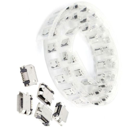 CNIM chaud 50 pièces PCB SMT Micro USB Type B 5Pin femelle prise adaptateur Jack