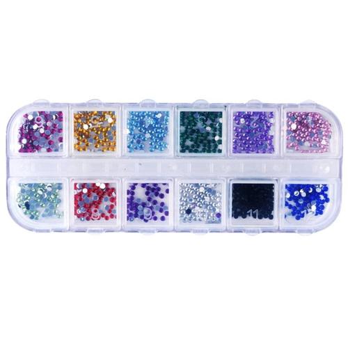 1200 Pièces Nouveau Nail Art Strass Paillettes Acrylique Conseils Décoration Manucure Roue 