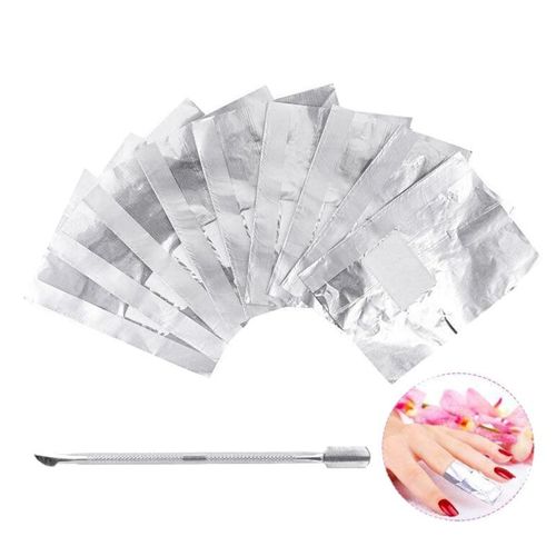 Le Dissolvant De Vernis À Ongles Imbibent La Feuille De Dissolvant De Vernis À Ongles De Gel Enveloppe 200 Pièces Avec Le Plus Grand Coton 1 Pièces Poussoir De Cuticule 