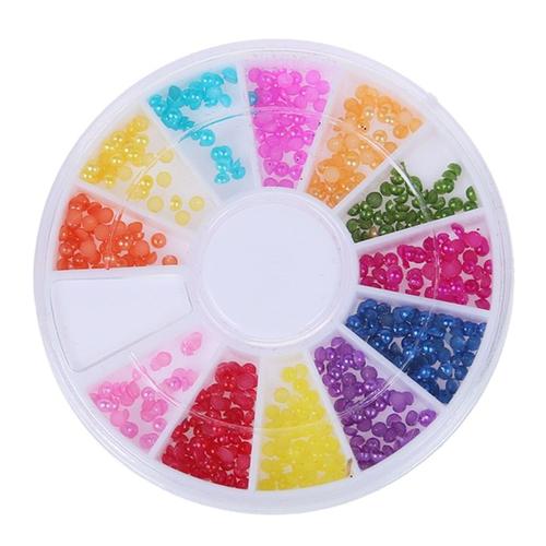 Couleur Perle Nail Art Pierre Petite Roue Strass Perles 