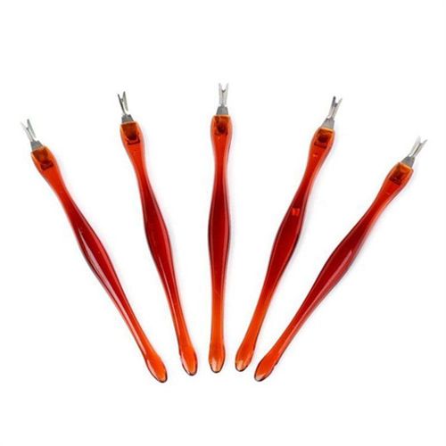 5psc Peau Morte Fourchette Tondeuse Couteau À Éplucher Cuticule Dissolvant Nail Art Outil Femmes Manucure Ongle Outil Maquillage Outil 