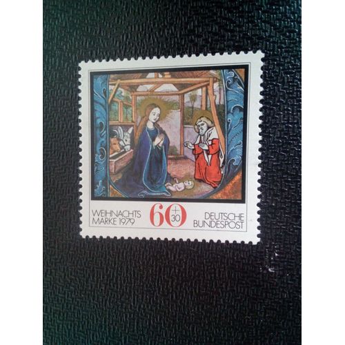 Timbre Allemagne / Rfa Yt 874 "Nativité" (Manuscrit Médiéval D'altenberg) 1979 ( 0031004 )