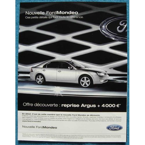 Publicité Papier - Voiture Ford Mondeo De 1997