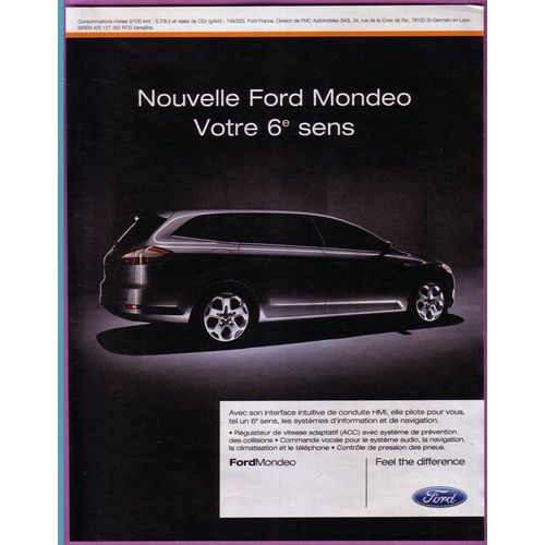 Publicité Papier - Voiture Ford Mondeo De 2007