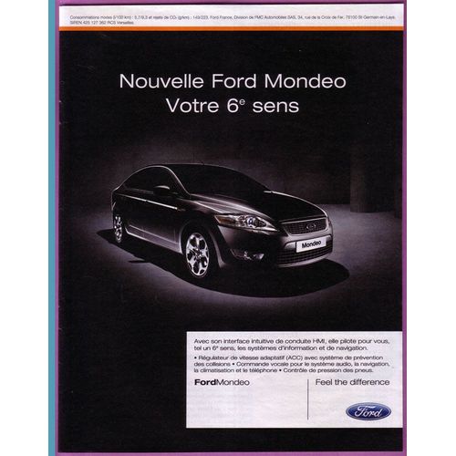 Publicité Papier - Voiture Ford Mondeo De 2007