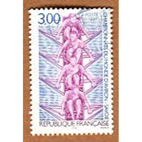 Timbre Oblitéré - " Championnat Du Monde D' Aviron - Savoie " - 3 F - Martin Mörck - 1997