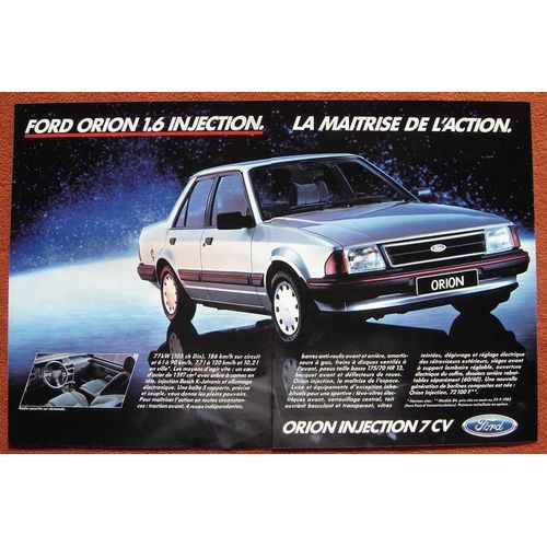 Publicité Papier - Voiture Ford Orion 7 Cv De 1983