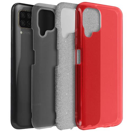 Coque Huawei P40 Lite Paillette Amovible Silicone Semi-Rigide Rouge