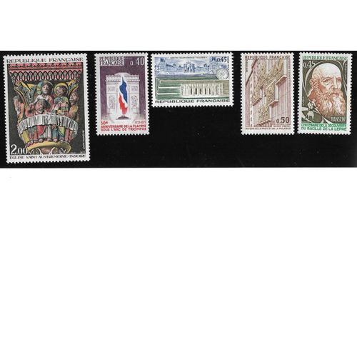 Timbres France 1973 Neufs ** Yt Lot Des N° 1741 - 1750 - 1767 - 1777 - 1782