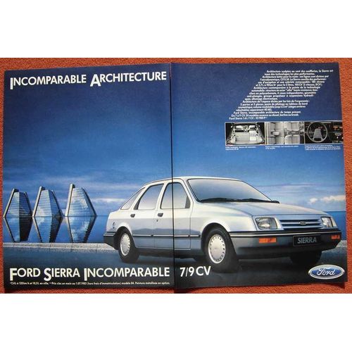 Publicité Papier - Voiture Ford Sierra De 1983