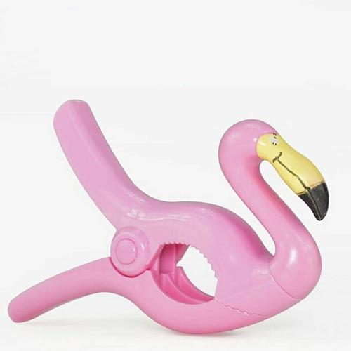 Pince à serviette de plage en plastique, motif flamant rose, 1 pièce, grand lit de soleil, support de chaise longue, vêtements de piscine, cheville couette, pince à chaussettes