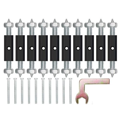 Douille de réparation pour interrupteur mural, 10 pièces, réglable, boîte à Cassette, vis, tige de Support avec clé, accessoires électriques