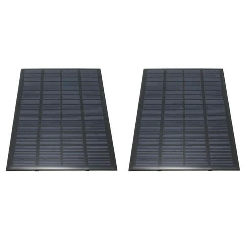 2 modules de panneaux solaires, 18V, 2.5W, polycristallin, haute qualité, stockage d'énergie, chargeur