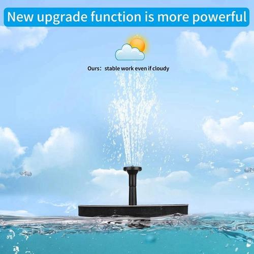 Fontaine d'Eau Solaire pour Piscine, Décoration de Jardin, Décoration Extérieure, Pompe Solaire, Intérieurs Décoratifs (16cm)