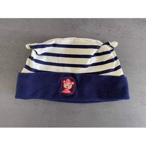 Bonnet Rayé Marine Et Écru