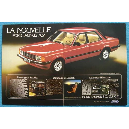 Publicité Papier - Voiture Ford Taunus De 1979