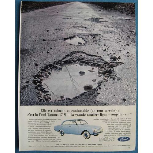 Publicité Papier - Voiture Ford Taunus 17 M De 1963