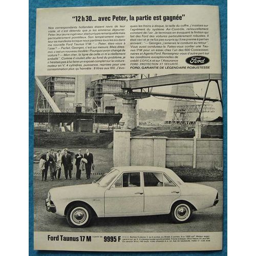 Publicité Papier - Voiture Ford Taunus 17 M De 1965