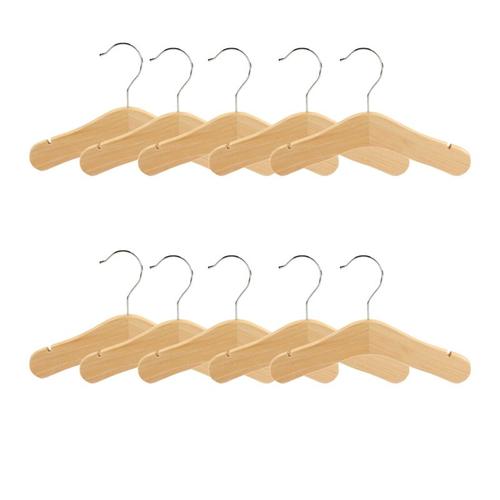 Cintres en bois pour bébé, design cranté pour vêtements d'enfants, cintre de décoration, paquet de 10