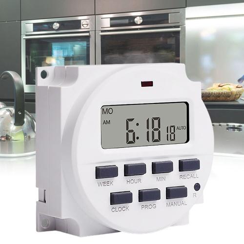 Minuterie électronique Digital Time Switch Matériel pratique à utiliser TM618H TM618H-4 1.6 pouces grand écran LCD 12V AC