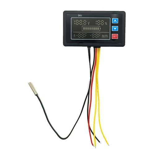 Indicateur de capacité DC9V-100V compteur de tension du détecteur de lithium-puissance LED avec la fonction de contrôle de la température