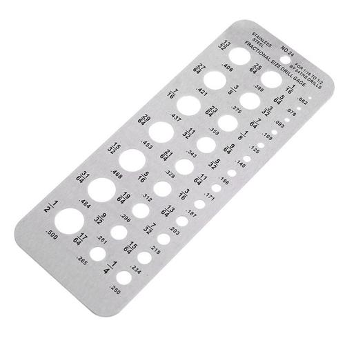 Jauges de perceuse en acier inoxydable, mesure de 29 trous, mèches de taille 1/16 po à po, jauge d'index de diamètre de fil